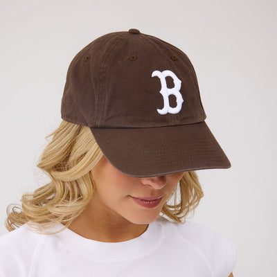 '47 Brand Red Sox Clean Up Hat-Brown