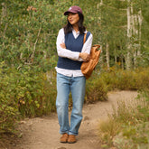 Atlas Ribbed Vest, Navy