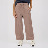 Audrey Wide Leg Pants, Toffee Gingham