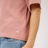 Perfect Oversized Ribbed Tee, Dusty Rose