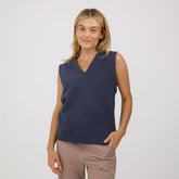 Atlas Ribbed Vest, Navy