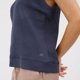 Atlas Ribbed Vest, Navy