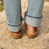 Birkenstock Naples Wrapped Oiled Leather-Cognac