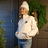 Disney Mickey Mouse Holiday Cinched 1/4 Zip, Oat