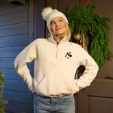 Disney Mickey Mouse Holiday Cinched 1/4 Zip, Oat