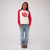 Utah Baseball Tee, Sugar/Red