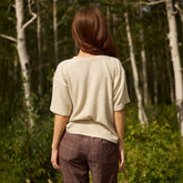 Perfect Oversized Ribbed Tee, Cream