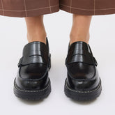 Sorel Revel Ave Loafer, Black/Chalk