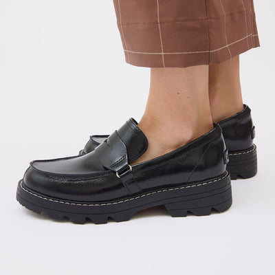 Sorel Revel Ave Loafer, Black/Chalk