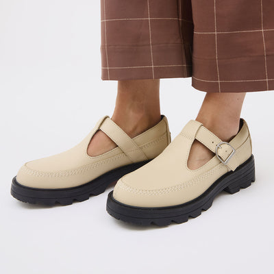 Sorel Revel Ave Mary Jane, Bleached Ceramic/Black