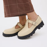 Sorel Revel Ave Mary Jane, Bleached Ceramic/Black