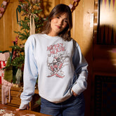 Disney Mickey Mouse Ski Crew Sweatshirt, Powder Blue