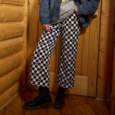 Disney Audrey Wide Leg Pants, Mickey Check