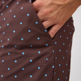 Audrey Trouser, Brown/Blue Polka Dot