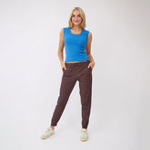 Cotton Rib Scoop Tank, Royal
