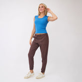 Cotton Rib Scoop Tank, Royal