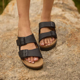 Birkenstock Arizona Flex Platform Birko-Flor-Black