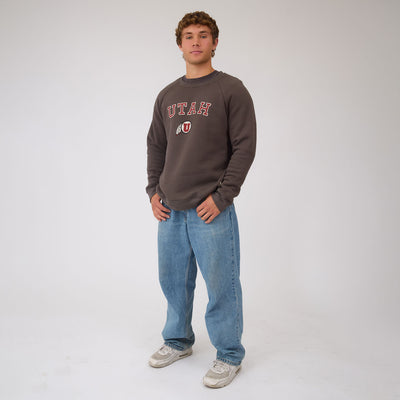 Utah Men's Campus Crew, Charcoal - Utah