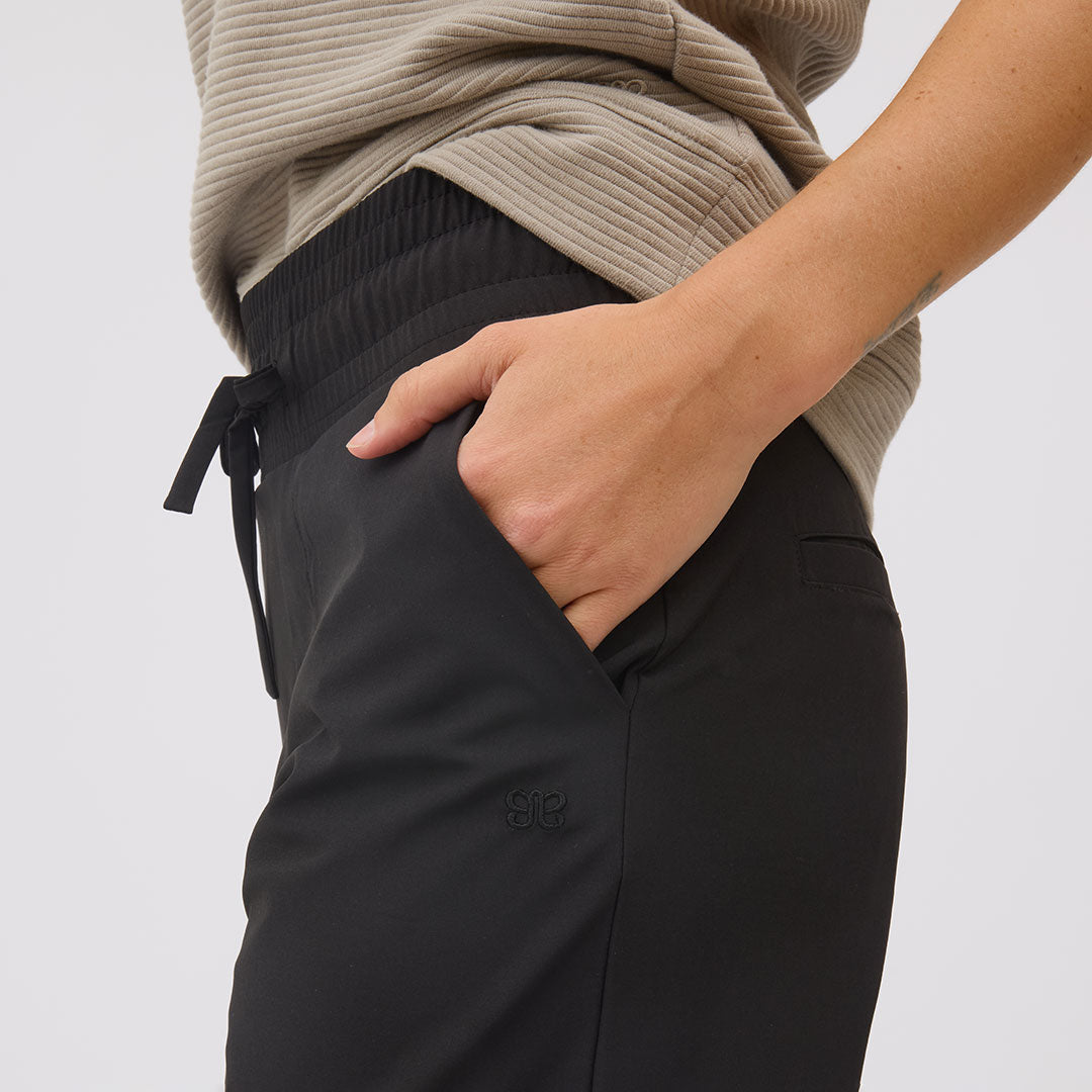 Audrey Wide Leg Pants, Black - Albion Fit