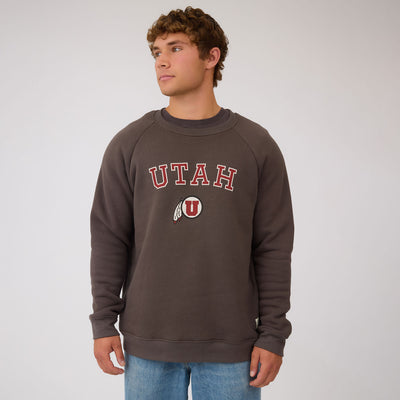 Utah Men's Campus Crew, Charcoal - Utah