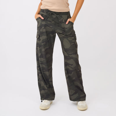 Drawcord Cargo Pants, Camo
