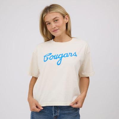 BYU Oversized Tee, Natural - Cougars