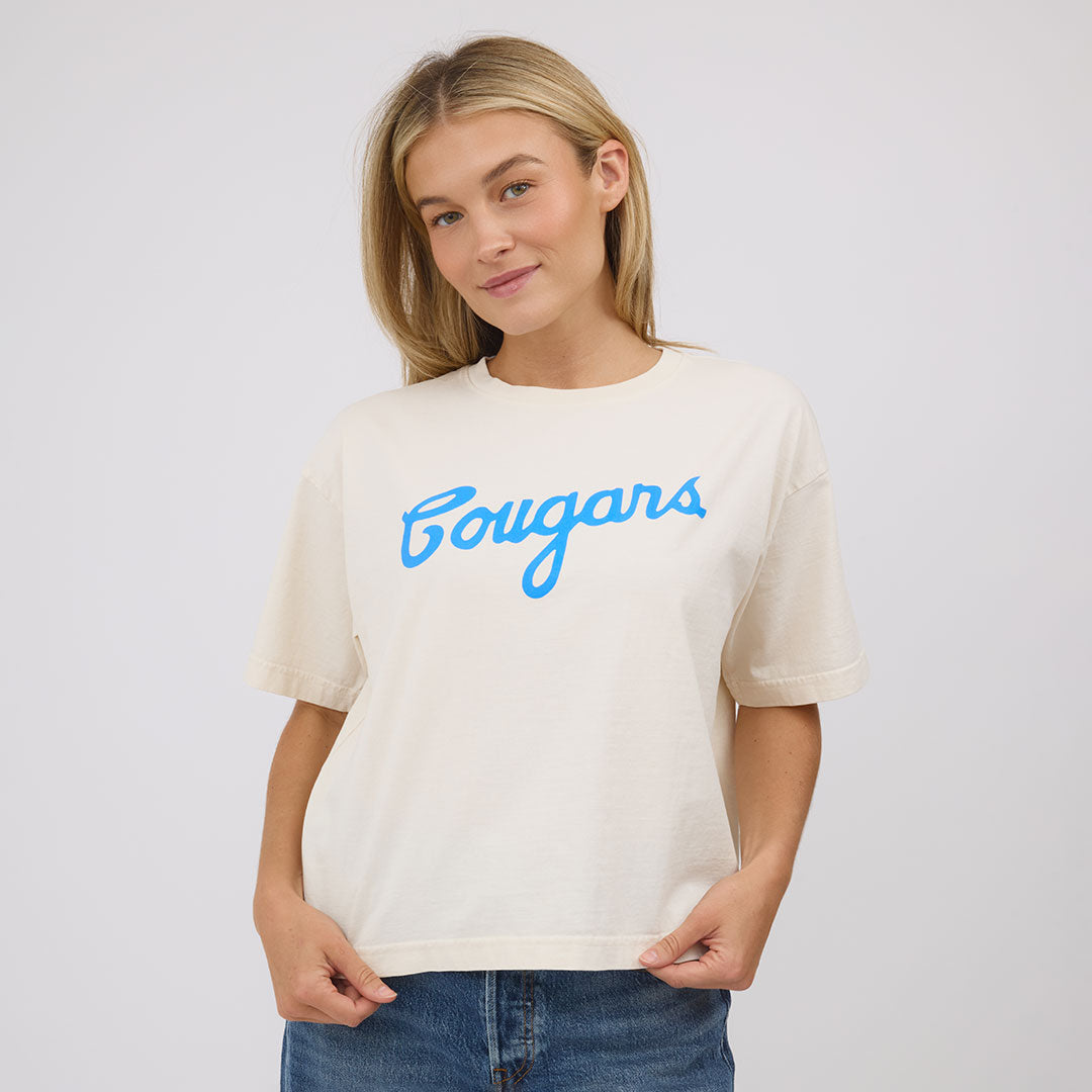 BYU Oversized Tee, Natural - Cougars