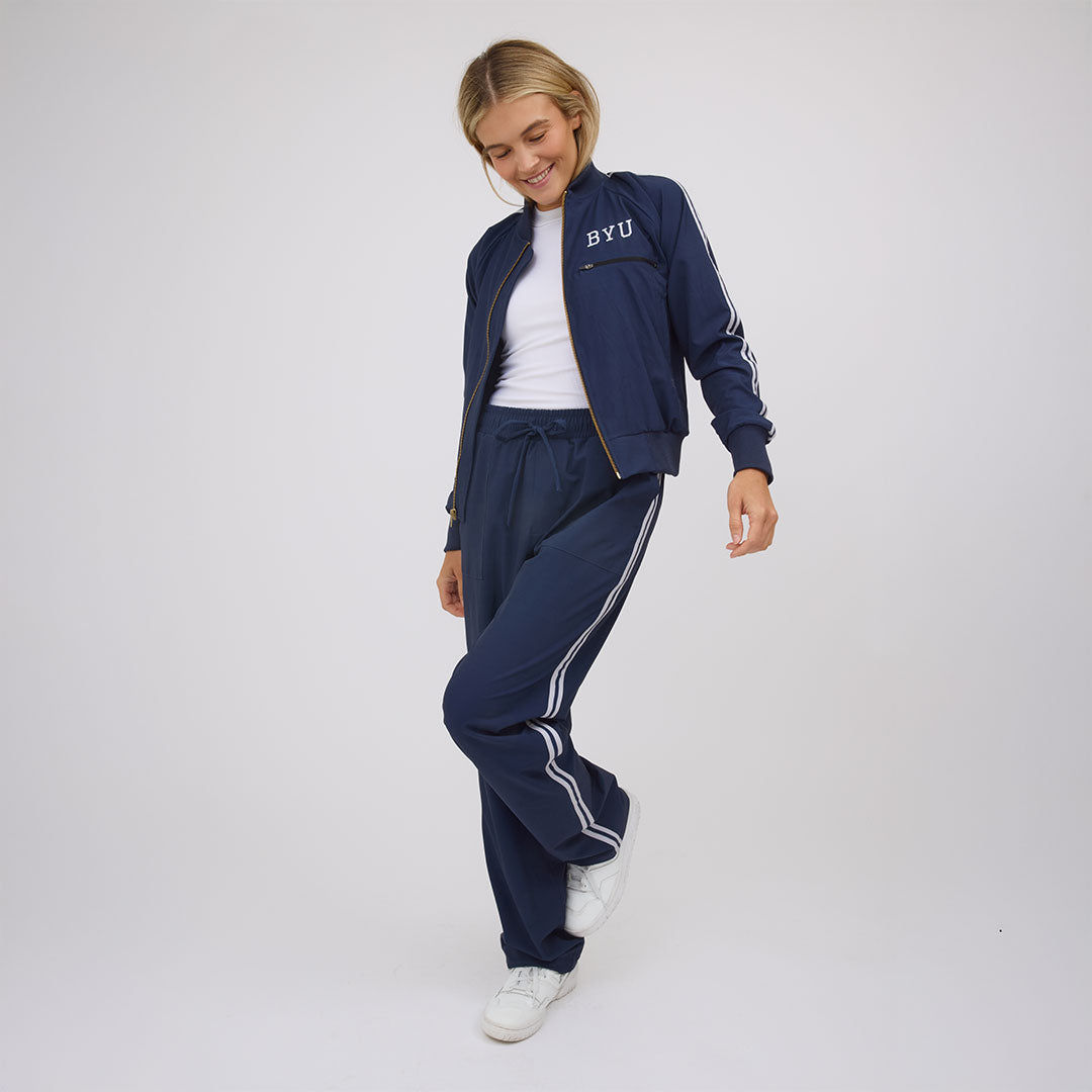 BYU Track Bomber Jacket, Navy