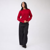 Alpine Knit Sweater, Crimson