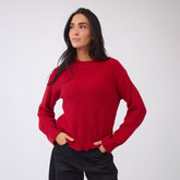 Alpine Knit Sweater, Crimson