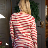 Crimson Striped Sweater