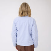 Royal Stripe Collar Zip Up Jacket