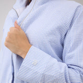 Royal Stripe Collar Zip Up Jacket