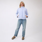 Royal Stripe Collar Zip Up Jacket