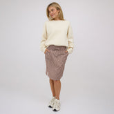 The Away Skirt, Toffee Gingham