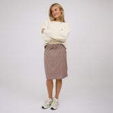 The Away Skirt, Toffee Gingham
