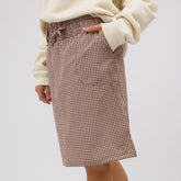 The Away Skirt, Toffee Gingham