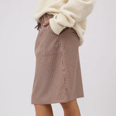 The Away Skirt, Toffee Gingham