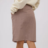 The Away Skirt, Toffee Gingham