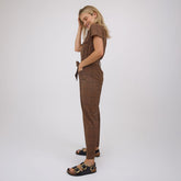 City Jumpsuit, Brown/Black Windowpane