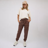 Destination Joggers, Brown/Cream Windowpane