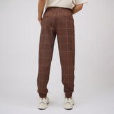 Destination Joggers, Brown/Cream Windowpane
