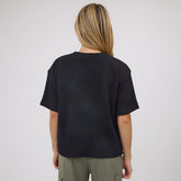 Perfect Oversized Ribbed Tee, Black