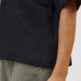 Perfect Oversized Ribbed Tee, Black