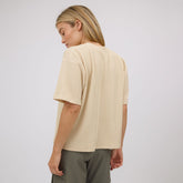 Perfect Oversized Ribbed Tee, Cream