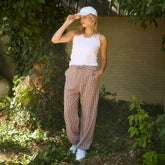 Society Joggers, Toffee Gingham