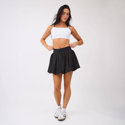 Bubble Tennis Skirt, Black