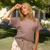 Boss Tee, Toffee Gingham