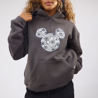 Disney Mickey Web Boyfriend Hoodie, Charcoal