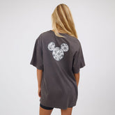 Disney Mickey Men's Web Classic Tee, Charcoal